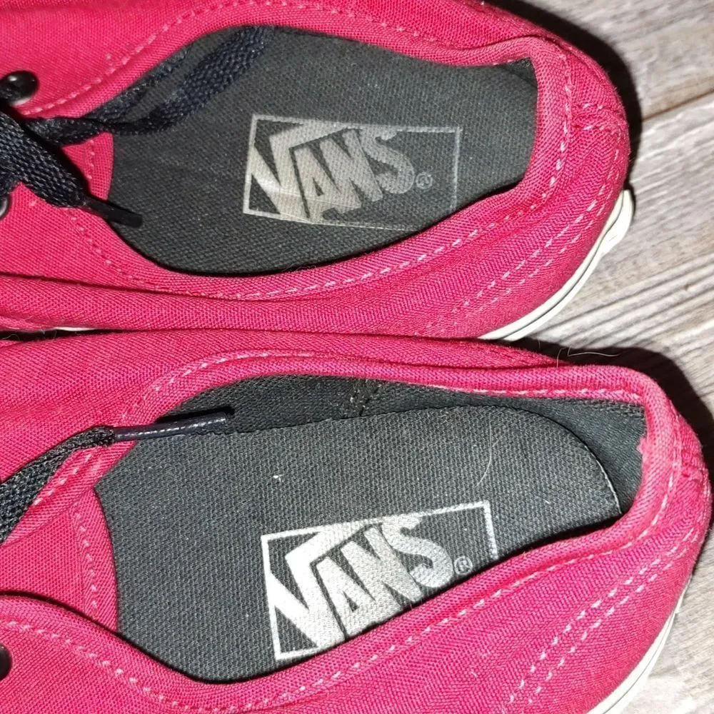 Vans red unisex sneakers shoes M 9.5 W 11